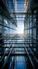 Obraz premium Skyscrapers, business office buildings modern architecture. Architectural photography
