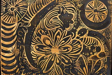 Block Print Woodblock Design