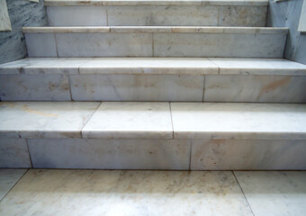 Fragment of a staircase with marble steps