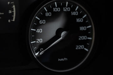 Modern car speedometer