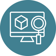 Diagnostic Vector Line White Circles Multicolors