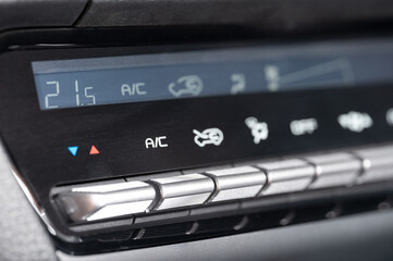 Car climate control dashboard