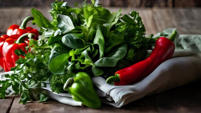  Fresh produce vibrant colors and a hint of rustic charm