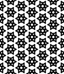 Black and white seamless abstract pattern. Background and backdrop. Grayscale ornamental design.