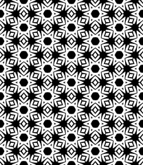 Black and white seamless abstract pattern. Background and backdrop. Grayscale ornamental design.