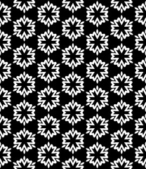 Black and white seamless abstract pattern. Background and backdrop. Grayscale ornamental design.