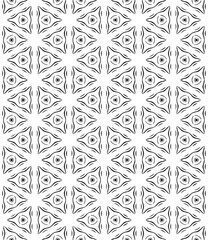 Fototapeta premium Black and white seamless abstract pattern. Background and backdrop. Grayscale ornamental design.
