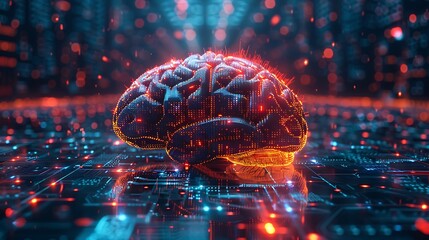 AI Digital Brain background