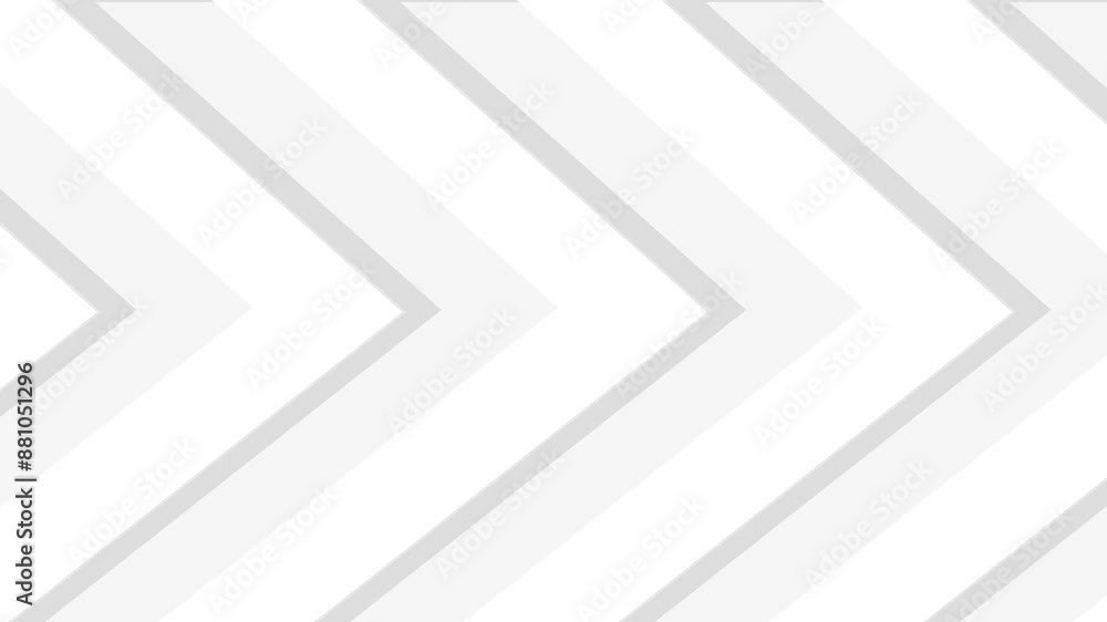 Poster white arrows tech glossy abstract background. seamless looping geometric motion design.