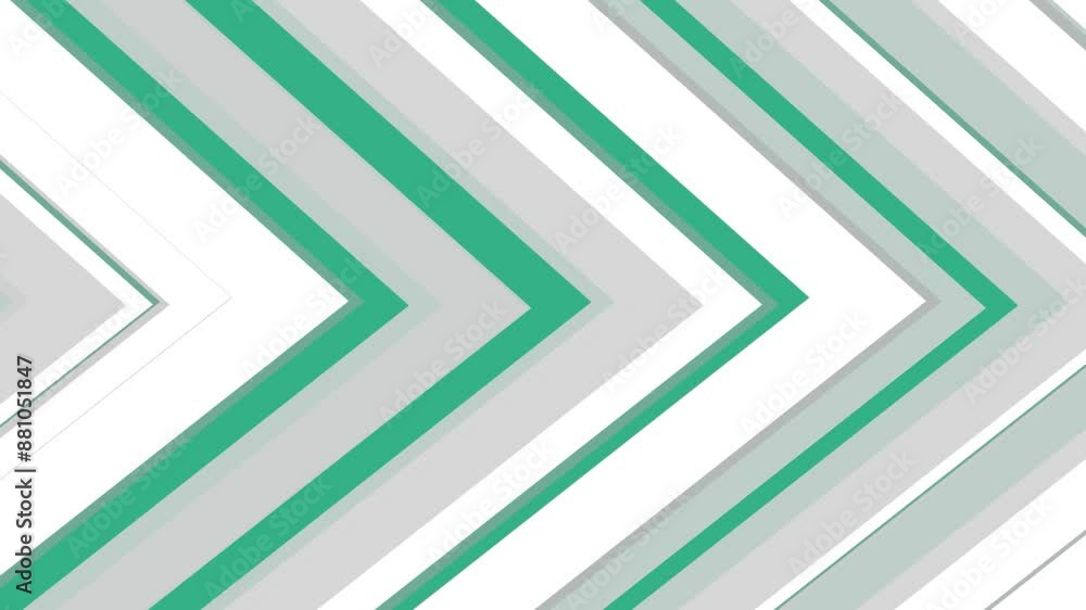 Poster white arrows tech glossy abstract background. seamless looping geometric motion design.