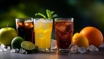 soft drinks and fruit juice mixed with soda high in sugar have a negative effect on physical health