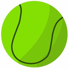 green tennis ball illustration