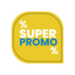 Super promotion graphic element for social media
