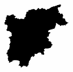 Trentino-Alto Adige silhouette map