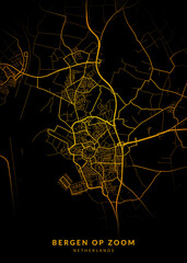 Bergen op Zoom City Map Poster Minimalist - Bergen op Zoom City Modern Wall Art Home Decor Ready to Printable
