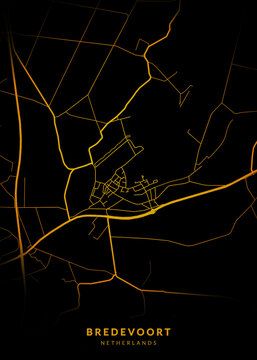 Bredevoort City Map Poster Minimalist - Bredevoort City Modern Wall Art Home Decor Ready to Printable
