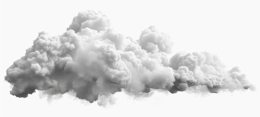 grey cloud on white background