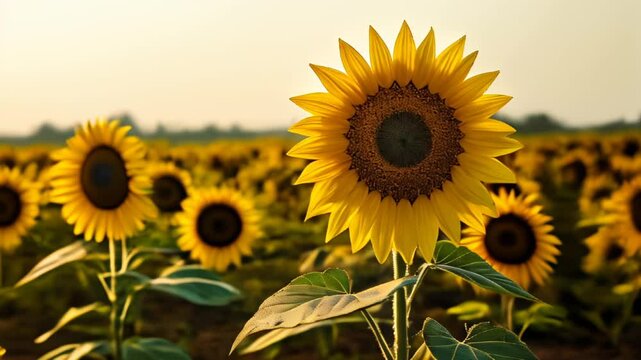  Bright and Beautiful  Sunflower Field Blossom