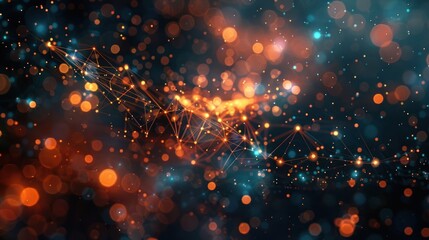 Futuristic digital background, AI, neural networks,