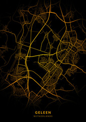 Geleen City Map Poster Minimalist - Geleen City Modern Wall Art Home Decor Ready to Printable
