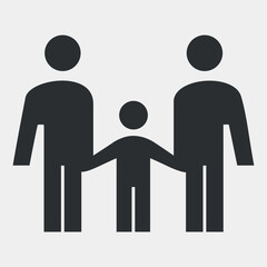 family vector icon isolated on white background