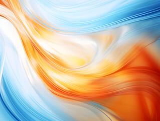 Abstract bright orange and blue wave textured background 