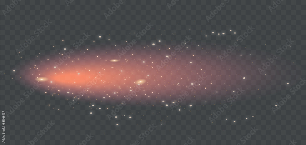 Poster abstract glowing bokeh lights. bokeh lights effect isolated on transparent background.