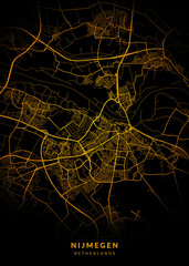 Nijmegen City Map Poster Minimalist - Nijmegen City Modern Wall Art Home Decor Ready to Printable
