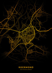 Roermond City Map Poster Minimalist - Roermond City Modern Wall Art Home Decor Ready to Printable
