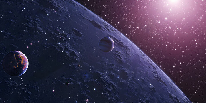 Planetas orbitando uma estrela distante