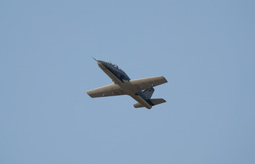 military airplane in flight
