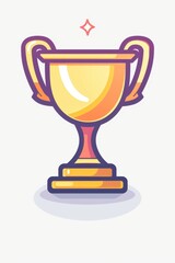 Fototapeta premium a golden trophy cup on a white background