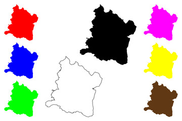 Varna Province (Republic of Bulgaria, Provinces of Bulgaria) map vector illustration, scribble sketch Varna okrug map