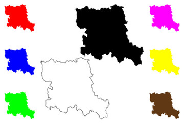 Stara Zagora Province (Republic of Bulgaria, Provinces of Bulgaria) map vector illustration, scribble sketch Stara Zagora okrug map