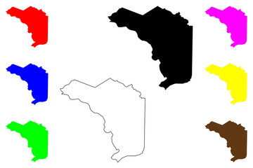 Alajuela Province (Republic of Costa Rica, Administrative divisions of Costa Rica) map vector illustration, scribble sketch Alajuela map..