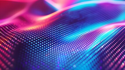 Gradient backdrop with holographic grids, futuristic, cool tones, 3D rendering, cuttingedge and techsavvy for gadget promotions