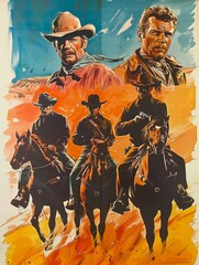 Vintage western movie poster