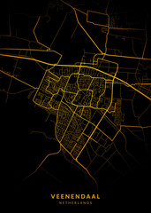 Veenendaal City Map Poster Minimalist - Veenendaal City Modern Wall Art Home Decor Ready to Printable
