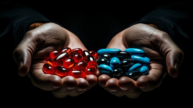 Red or blue pill  truth or illusion, reality or belief, right or wrong, in a pivotal choice