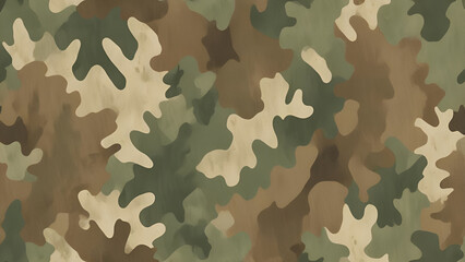 Naklejka premium War camouflage seamless texture, 16:9, with copyspace, 300 dpi