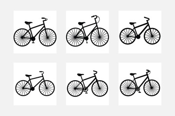 set of bicycle icons