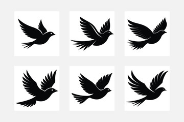 set of wings icons