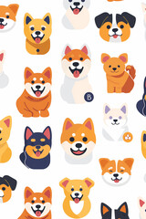 Fototapeta premium set of funny animals