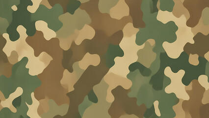 Fototapeta premium War camouflage seamless texture, 16:9, with copyspace, 300 dpi