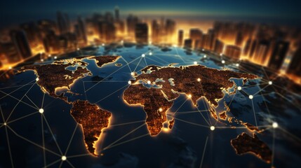 Asia digital map  global network, high speed data transfer, cyber tech for business   communication