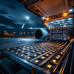Loading of goods onto a cargo plane