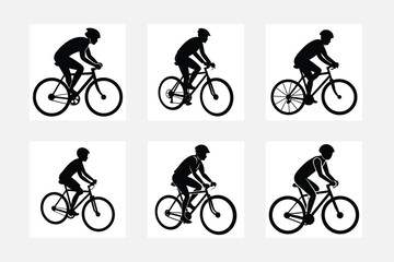 Fototapeta premium silhouette of a cyclist