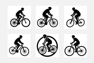 Fototapeta premium silhouette of a cyclist