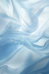 Obraz premium abstract pale blue background, close-up view of delicate blue fabric folds creating a soft and dreamy texture