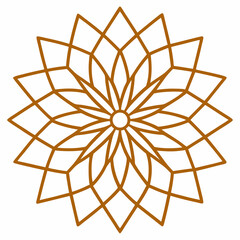 Obraz premium Abstract Snowflake Pattern with Geometric Shapes and Web-like Design